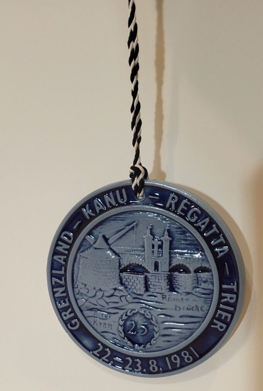 Grenzland Kanu Regatta Trier Commemorative Regatta Medallion 1981